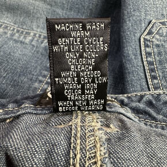 Style & Co Woman Size 18W Blue Jean Denim Skirt Long Modest Side Slits 38x33.5 - Picture 8 of 8